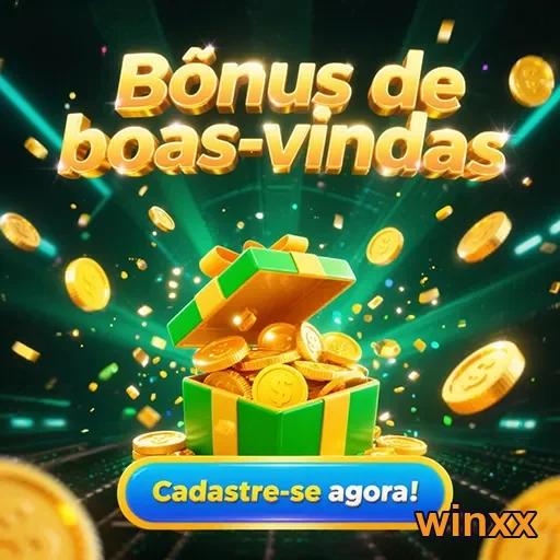 Imagem de boas-vindas do Winxx, destacando bônus especiais para novos usuários.