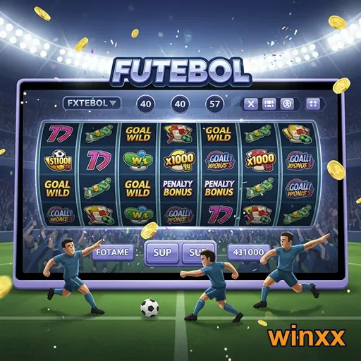 Imagem do jogo de slot de futebol no Winxx, destacando gráficos e elementos do tema.